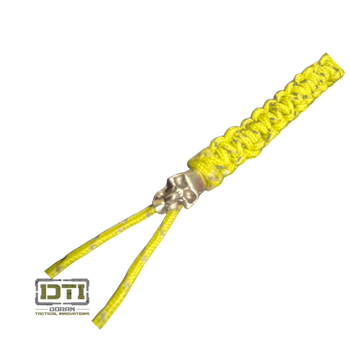 Reflective Paracord Keychain – Tactical EDC with Skull Bead