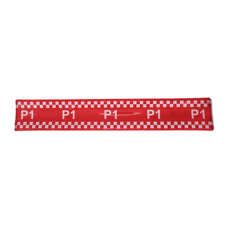 NHS Ten Second Triage slap band in bright red, designed for quick medical triage in emergencies.