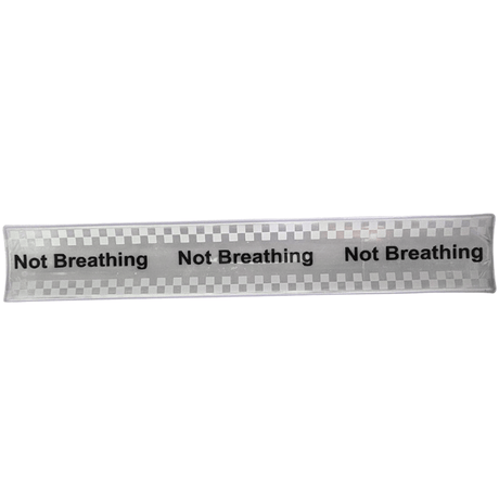 NHS Ten Second Triage slap band featuring 'Not Breathing' text for emergency medical triage.