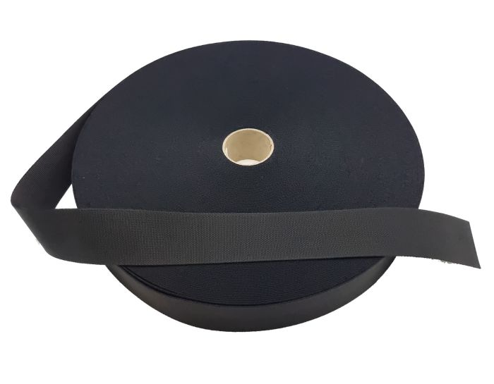 Met Grey 38mm / 1.5″ Plain Weave Nylon Webbing – UK Manufactured