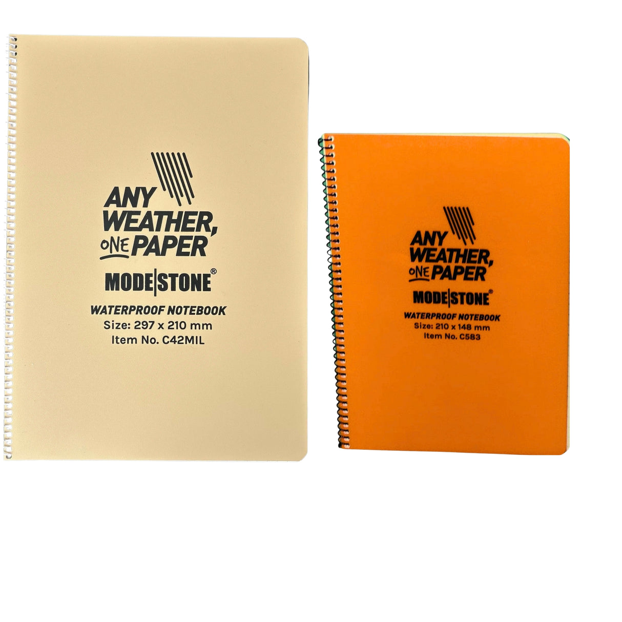 Modestone Waterproof Notebook Bundle – A4 (100 Pages) + A5 (30 Pages)