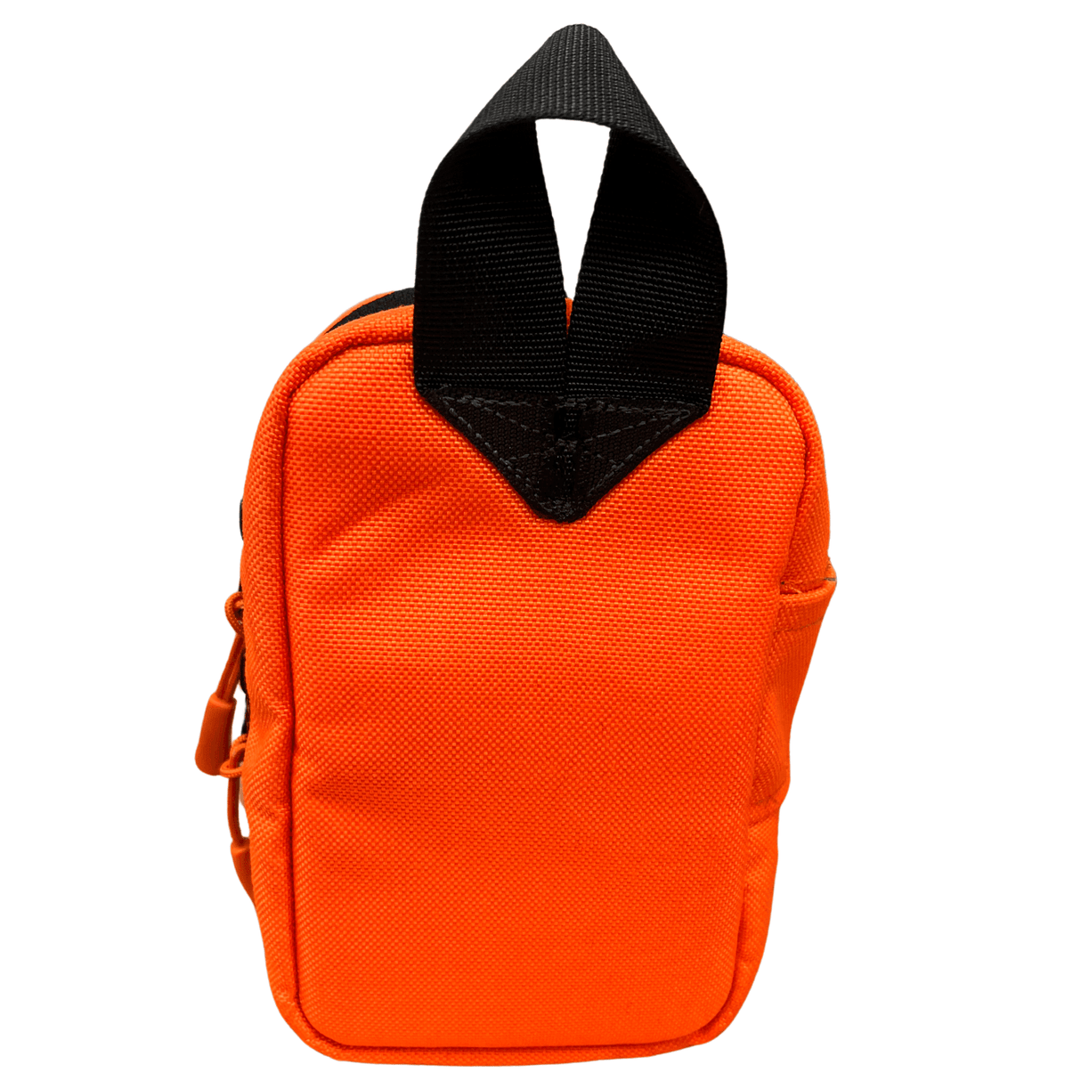 Bright orange Small Drugs Pouch featuring an easy-grip handle, perfect for organizing medical supplies on the go.